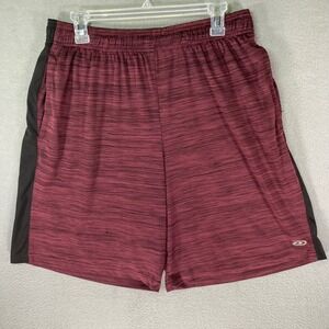 Pro Player Mens Large Athletic‎ Shorts Red Black Workout Gym